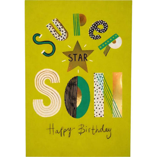Picture of SUPER STAR SON BIRTHDAY CARD